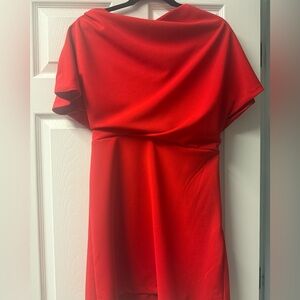 Alexia Admor Red One Shoulder Sheath Dress